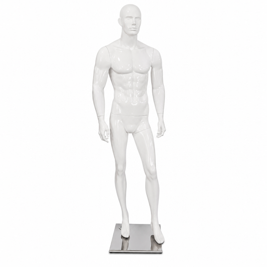 Maniqui Exhibidor Hombre / Caballero Blanco Cuerpo Completo
