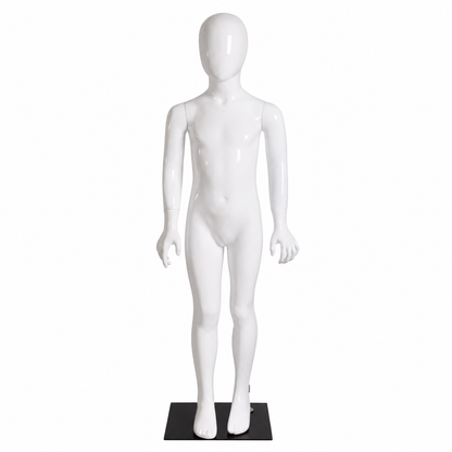 Maniquí Niño Blanco Cuerpo Completo para Tiendas de Ropa Infantil 115 cm