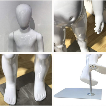 Maniquí De Niño Cuerpo Completo exhibidor Blanco 125 Cm