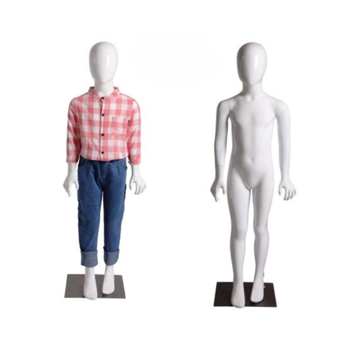 Maniquí exhibidor De Niño Cuerpo Completo Blanco 115 Cm