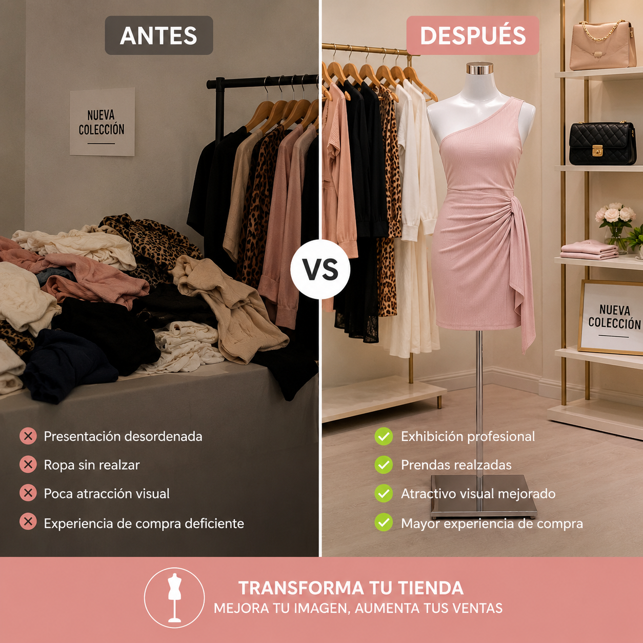 Torso de Dama con Pedestal Cromado | Maniquí Exhibidor para Tiendas y Boutiques