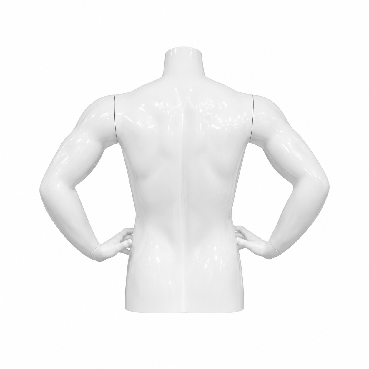 Maniquí Torso Blanco De Hombre Con Brazos