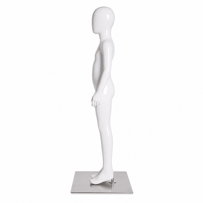 Maniquí Infantil de Niño Cuerpo Completo Blanco 125 cm