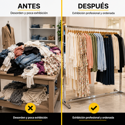 Perchero  Para Exhibir Poleras Pantalones Metal acero sin ruedas