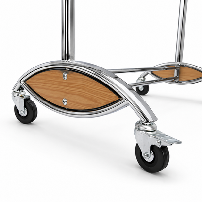 Perchero doble Niveles Colgador Metal cromado Extendible Con Ruedas
