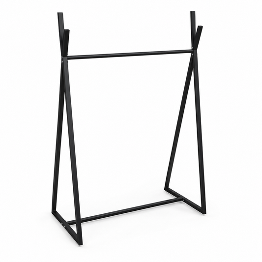Perchero para colgar ropa negro de metal