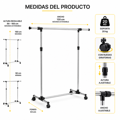 Perchero de ropa Y Prendas Metal y plástico Tienda