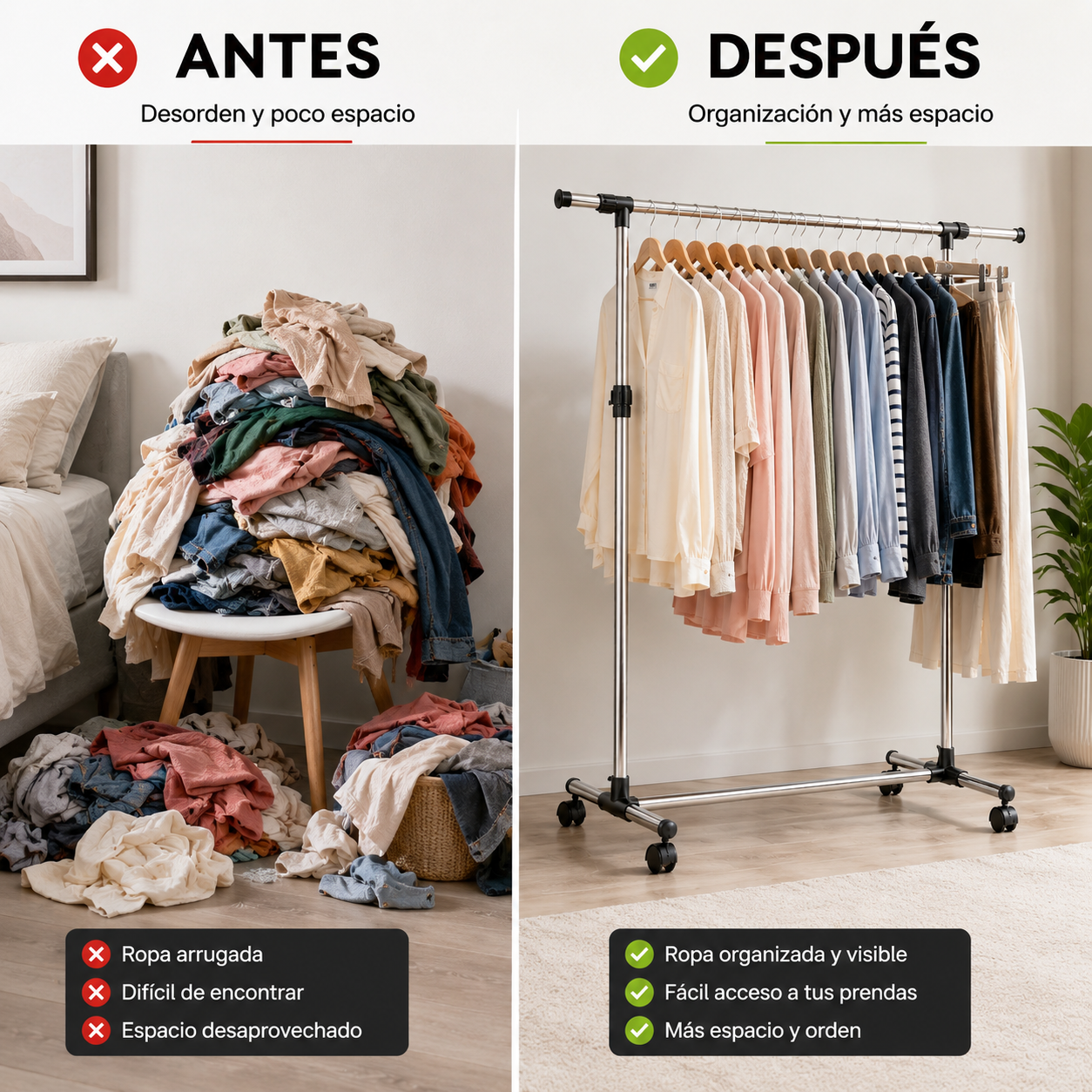 Perchero de ropa Y Prendas Metal y plástico Tienda