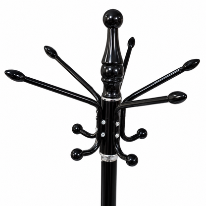 Perchero De Pie Negro Colgador Para Ropa Sombreros Y Bolsos