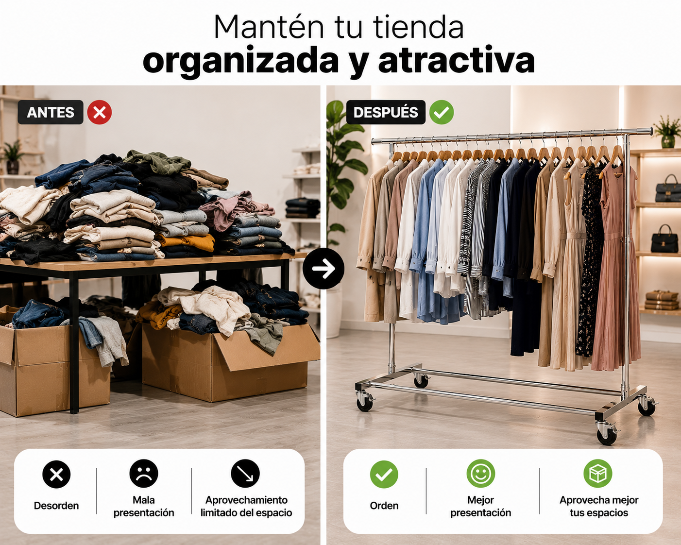 Perchero Colgador Organizador Metálico Con Ruedas