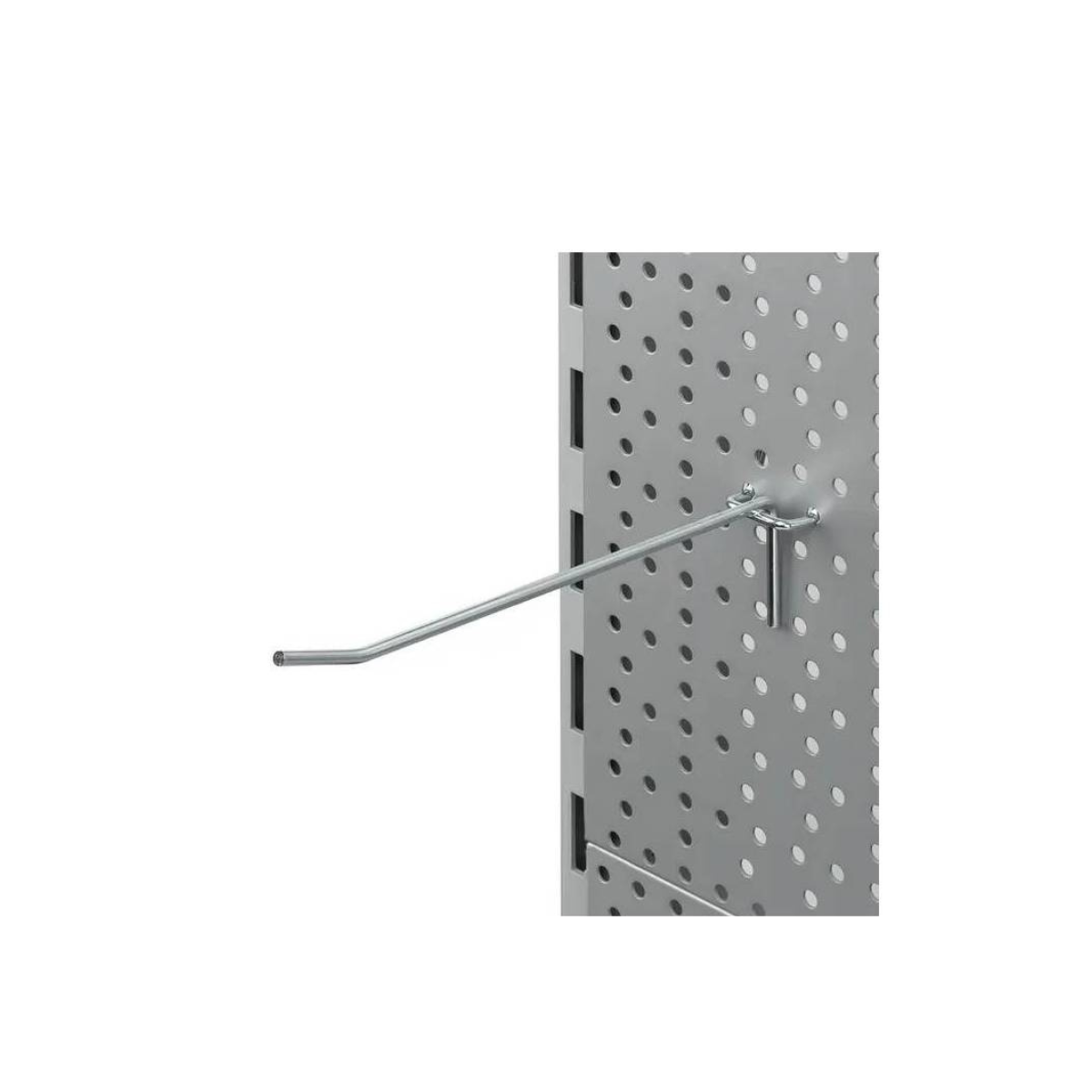 Gancho Metal Cromado para Panel Perforado de 25cm