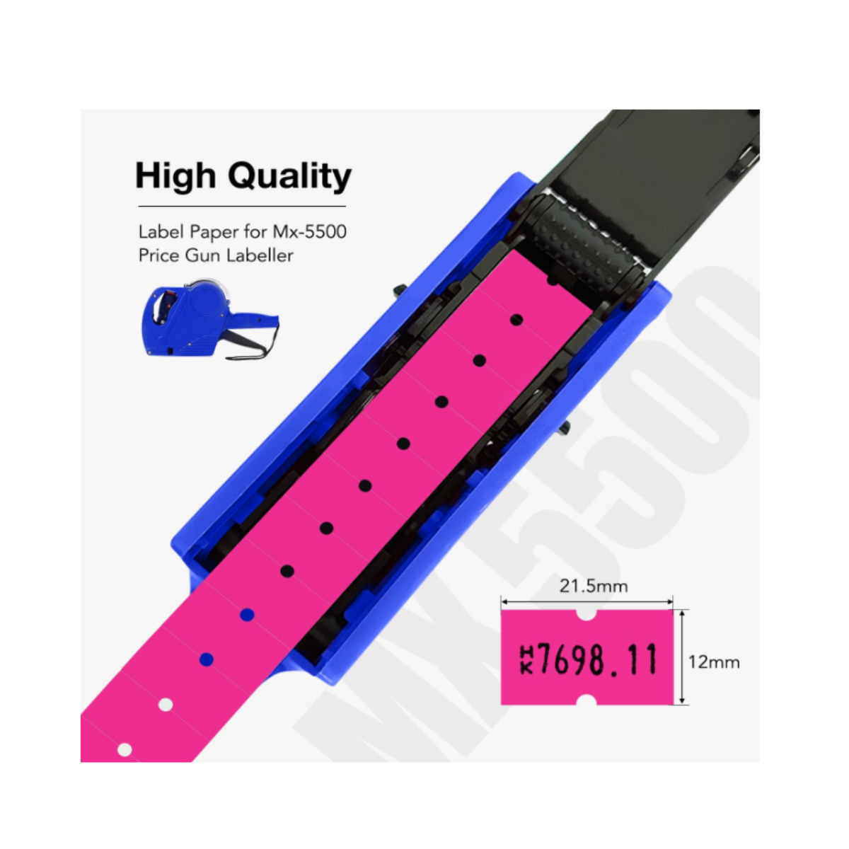 10 Rollos Etiquetas Maquina Etiquetadora Precios Rosado