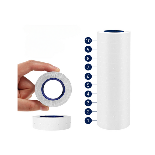 10 Rollos Etiquetas Maquina Etiquetadora Precios blanco