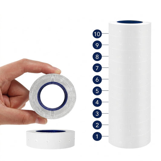 Rollos de Etiquetas para Precios Blancas | Pack 10