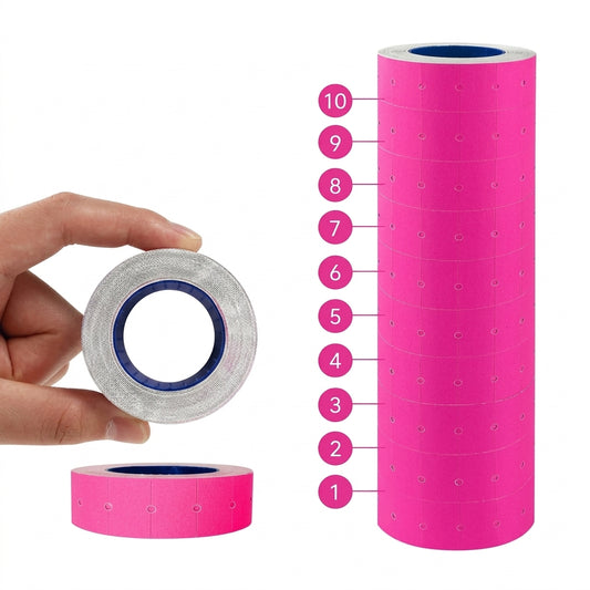 Rollos de Etiquetas para Precios Rosadas | Pack 10