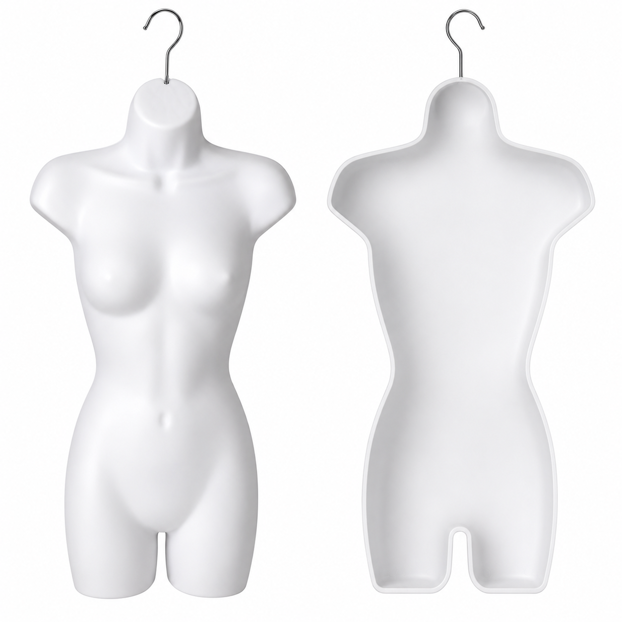 Torso Colgador Femenino Blanco para Exhibición Profesional