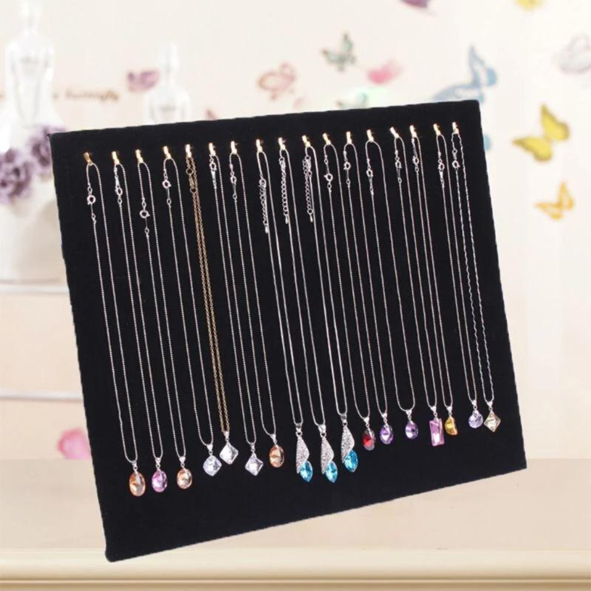 Exhibidor de joyas organizador para 20 collares