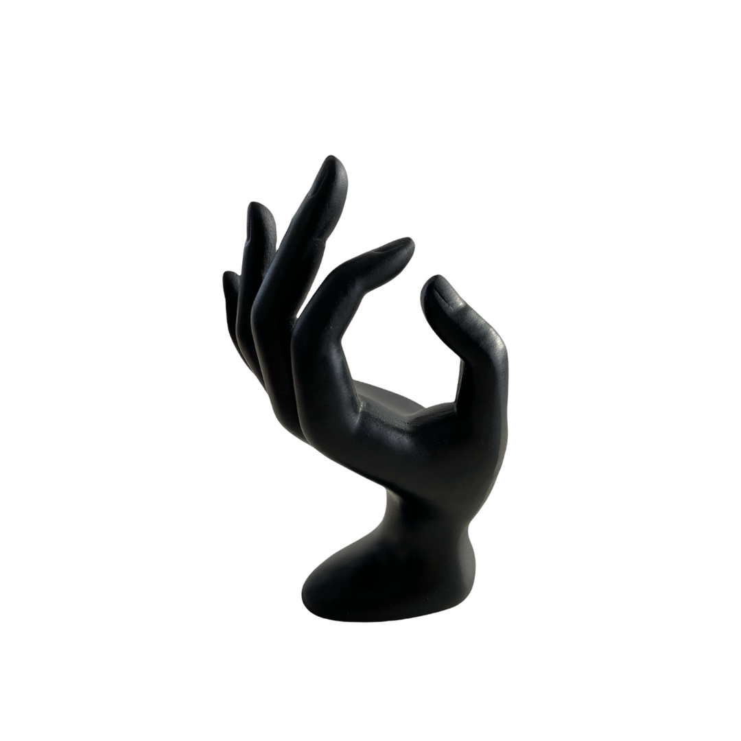 Mano Exhibidora De Anillos joyas Acrílico Color Negro
